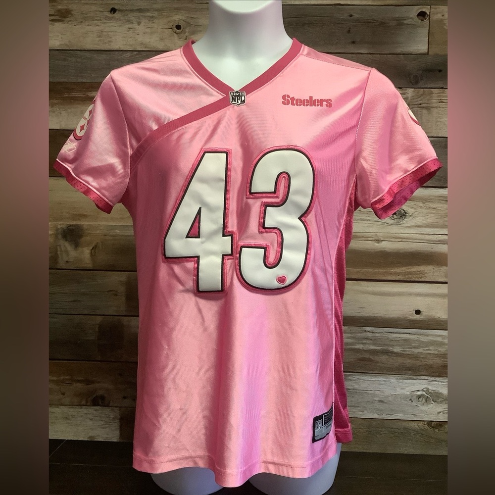 NFL Pink Steelers Women's Jersey #43